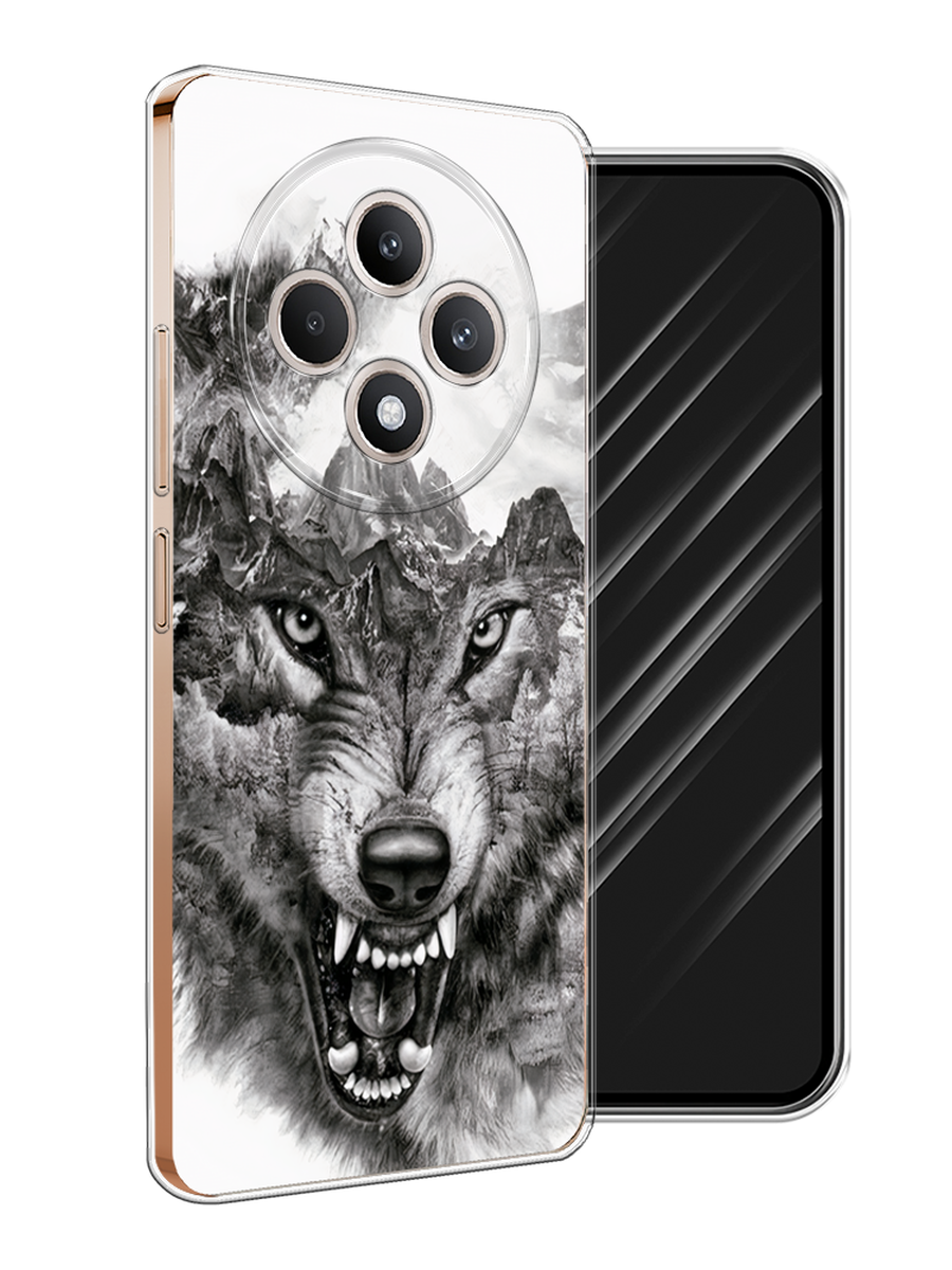 

Чехол Awog на Oppo Reno 12F "Волк в горах", Серый;белый;бежевый, 2517850-1