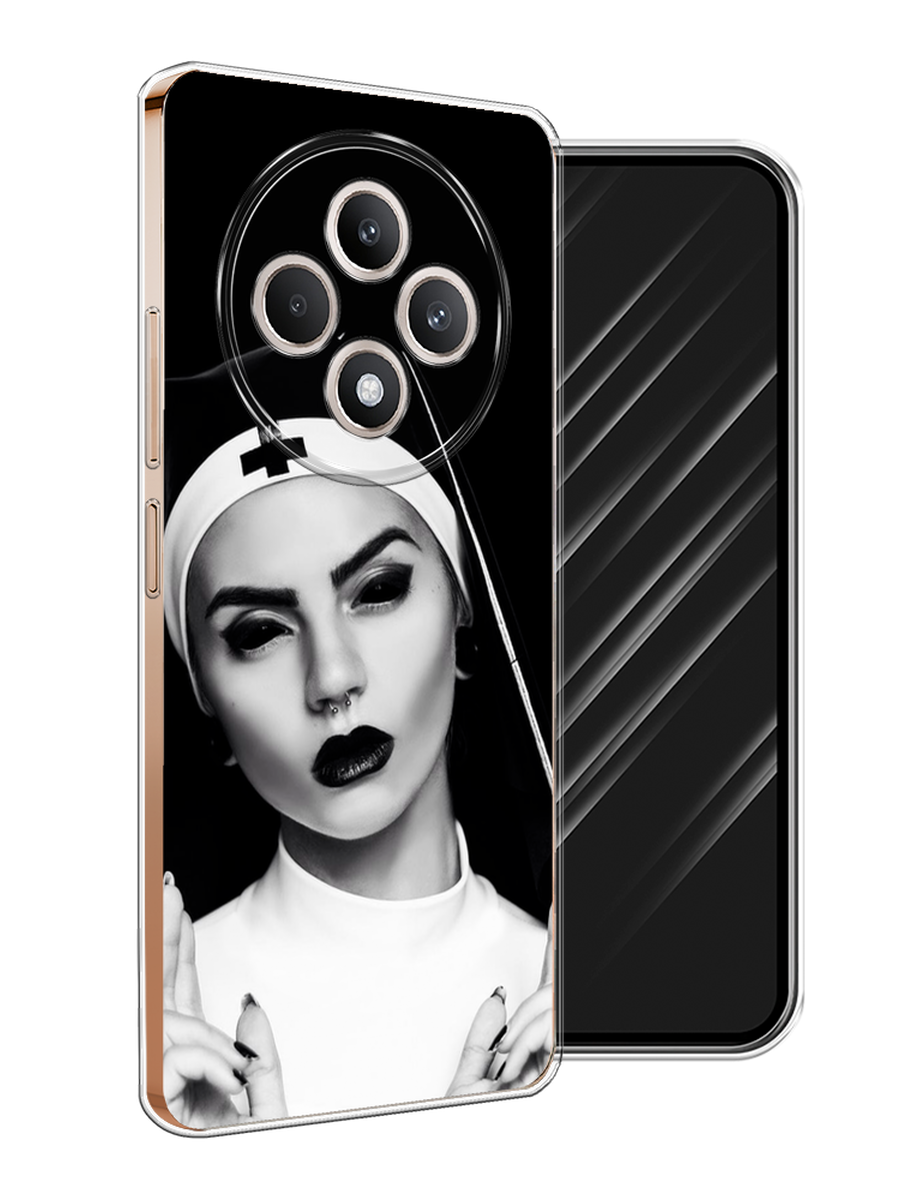 

Чехол Awog на Oppo Reno 12F "Черная монашка", Серый;черный, 2517850-1