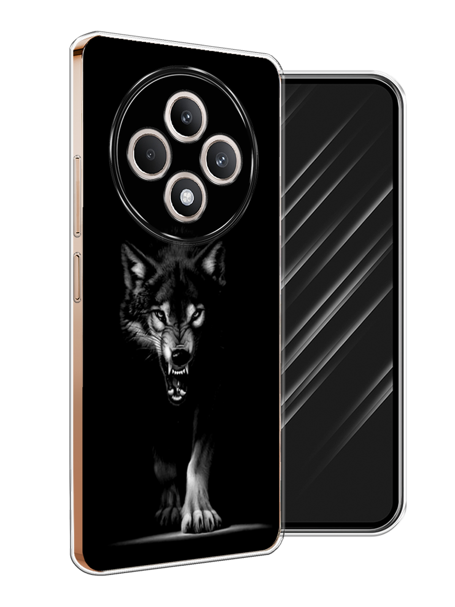 

Чехол Awog на Oppo Reno 12F "Волк выходит из ночи", Серый;черный;белый, 2517850-1