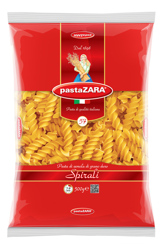 

Макаронные изделия Pasta Zara спирали 500 г, 50130570