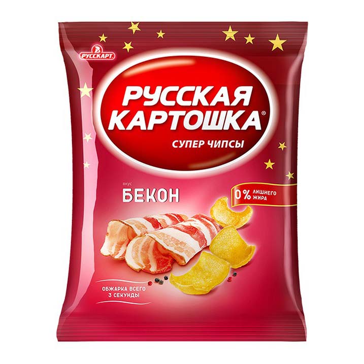 

Чипсы картофельные Русская Картошка бекон 80 г
