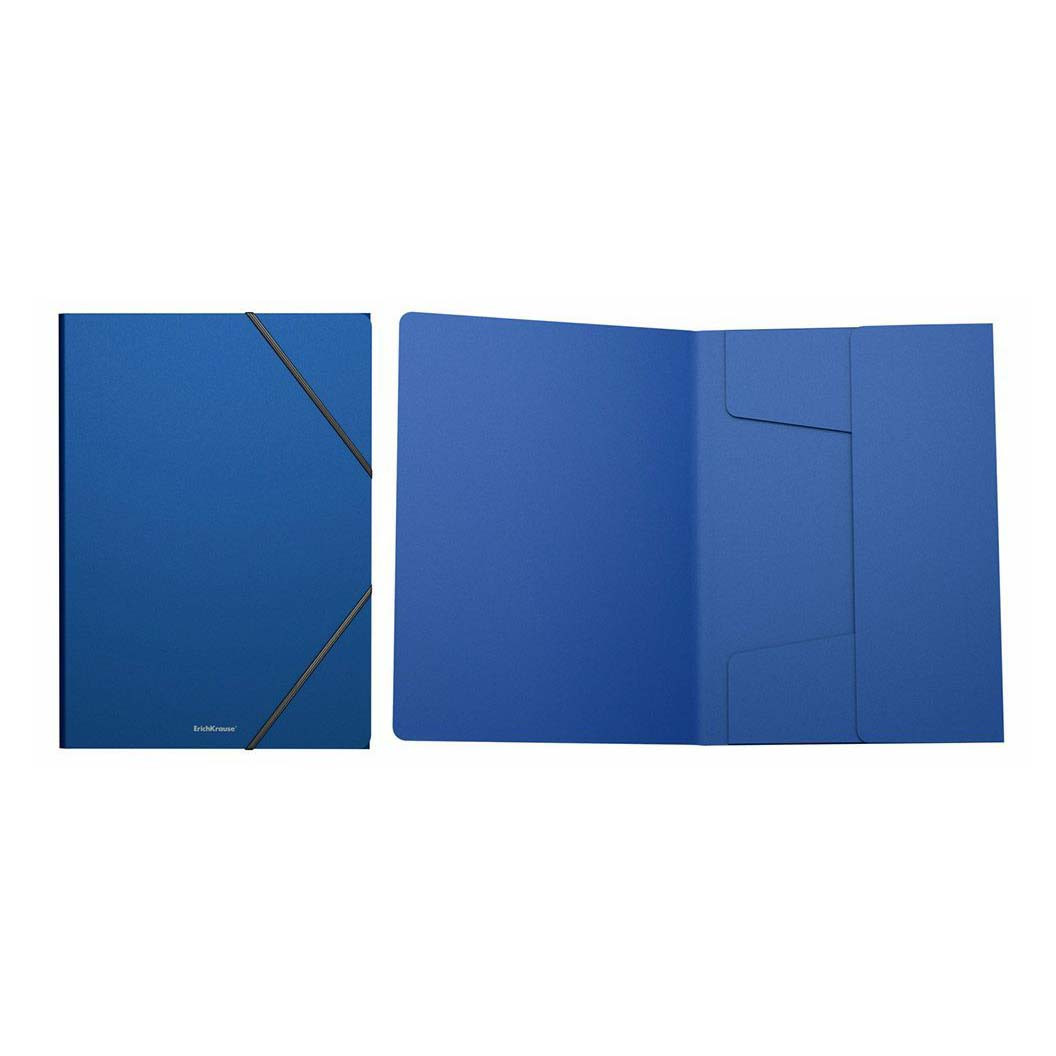 

Папка на резинке Erich Krause Classic пластиковая A4 синий