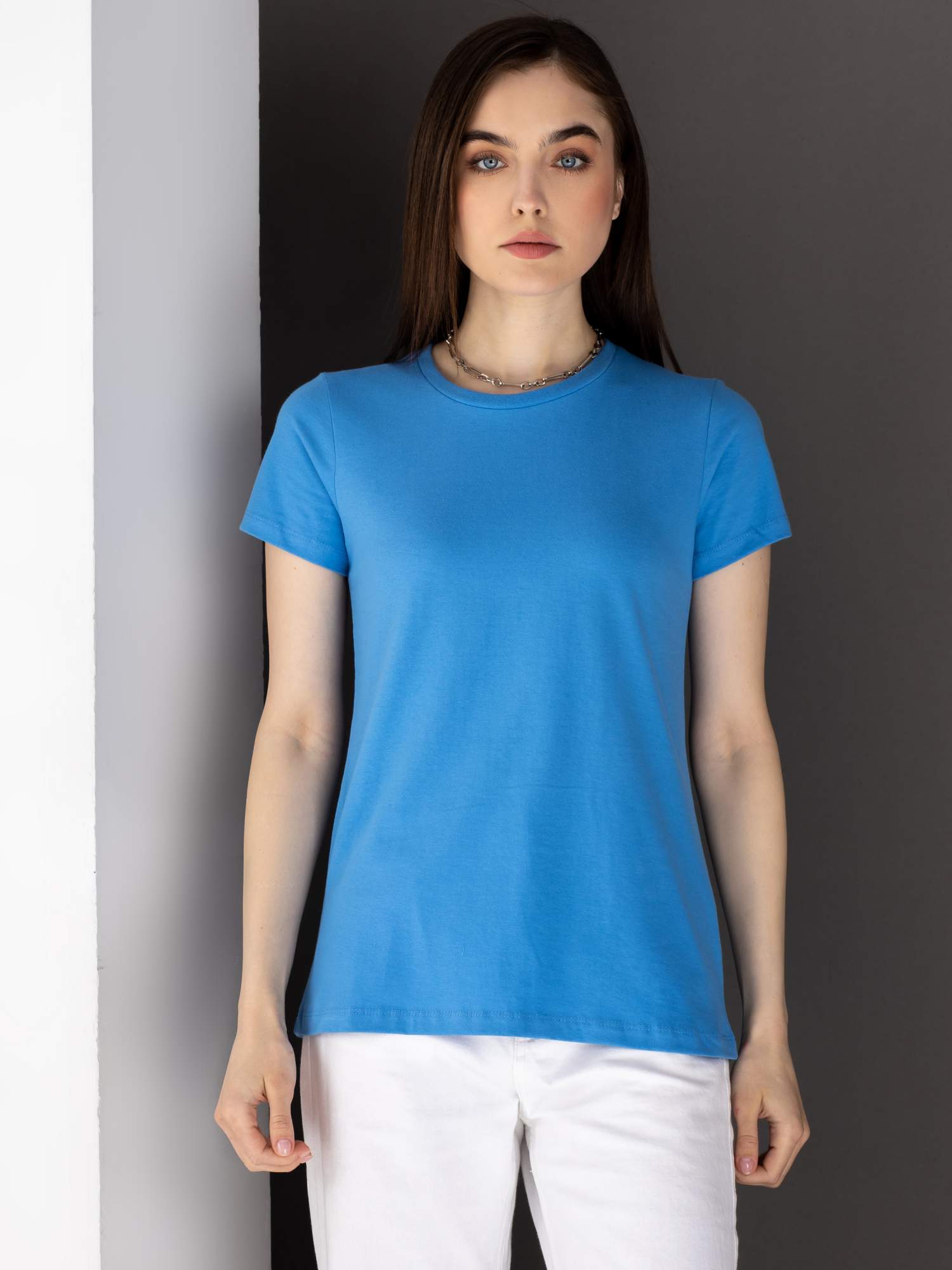 

Футболка женская Uzcotton W-F голубая XXL, Голубой, W-F