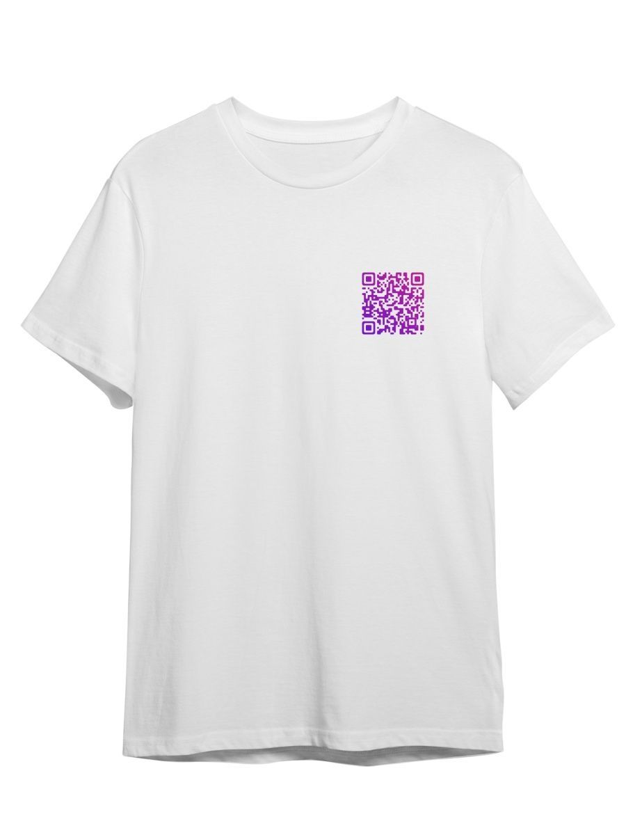 

Футболка унисекс СувенирShop Rick Astley/Never gonna give you up/QR код 6 белая M (46-48), Белый, "Rick Astley/Never gonna give you up/QR код" 6