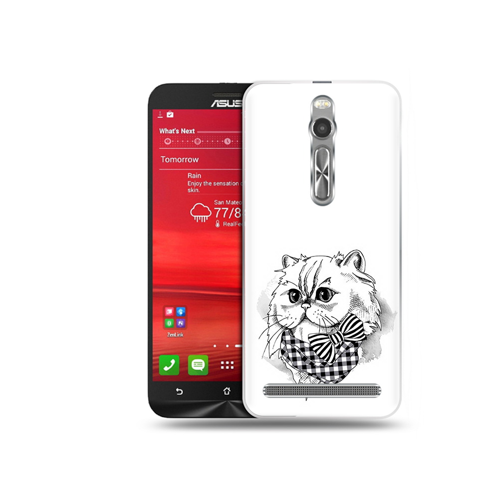 Чехол MyPads Tocco для Asus Zenfone 2 (ZE550ML) нарисованная красивая кошечка