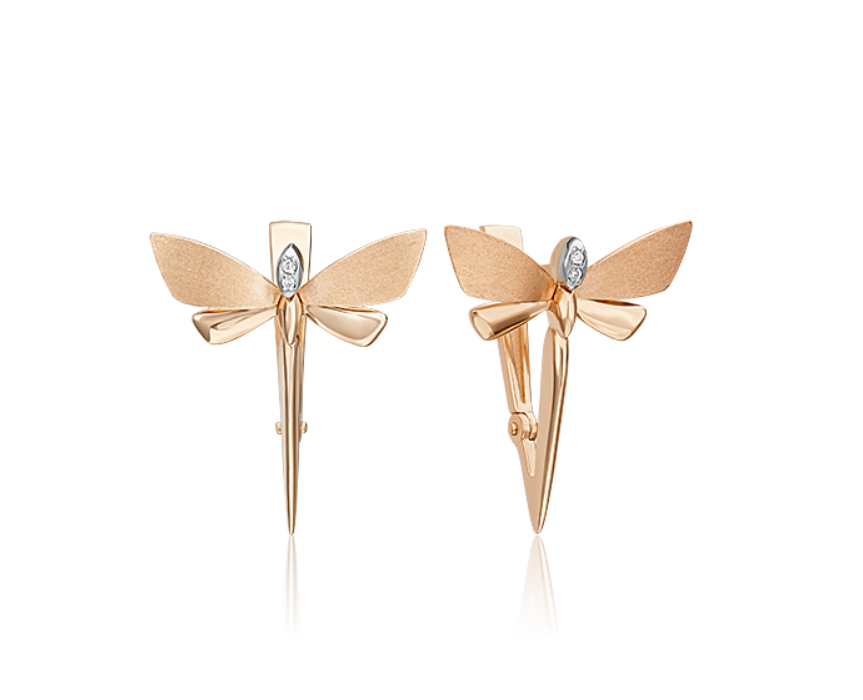 

Серьги из белого золота/красного золота с бриллиантом PLATINA jewelry 02-4810-00-101-1111, 02-4810-00-101-1111