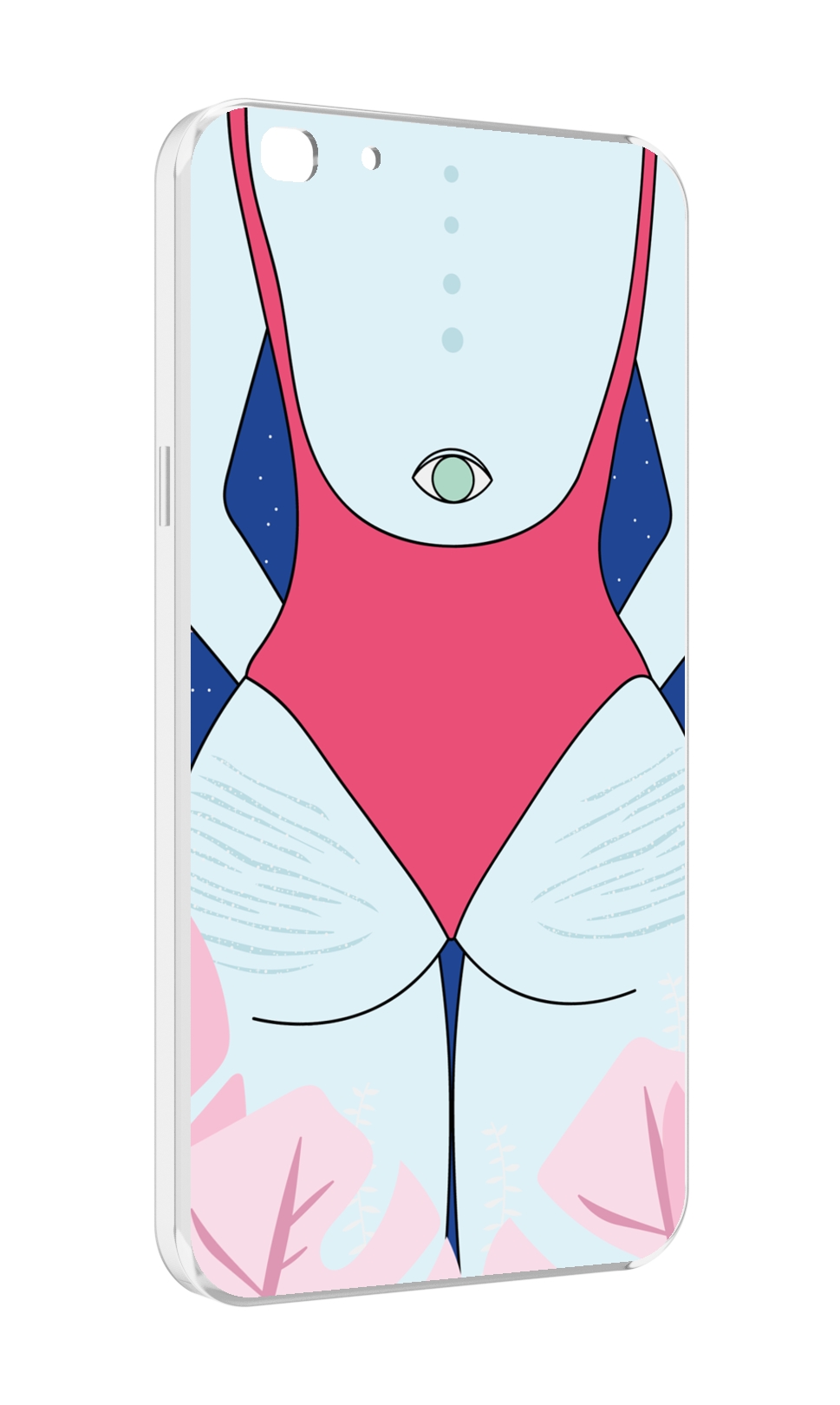 

Чехол MyPads девушка-с-глазом-на-спине для Oppo A77/F3 (2017 год), Прозрачный, Tocco