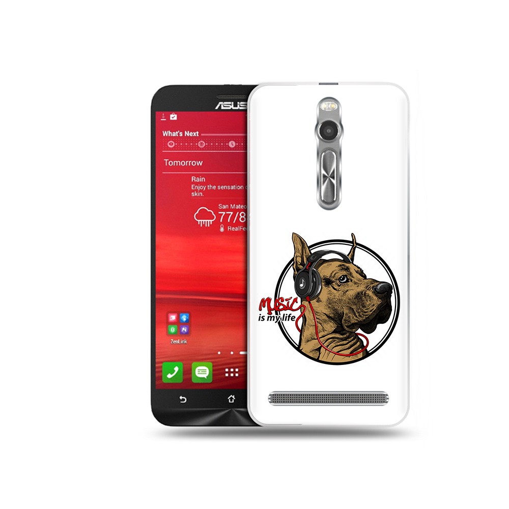 

Чехол MyPads Tocco для Asus Zenfone 2 (ZE550ML) музыкальная собака (PT11329.657.490), Прозрачный, Tocco