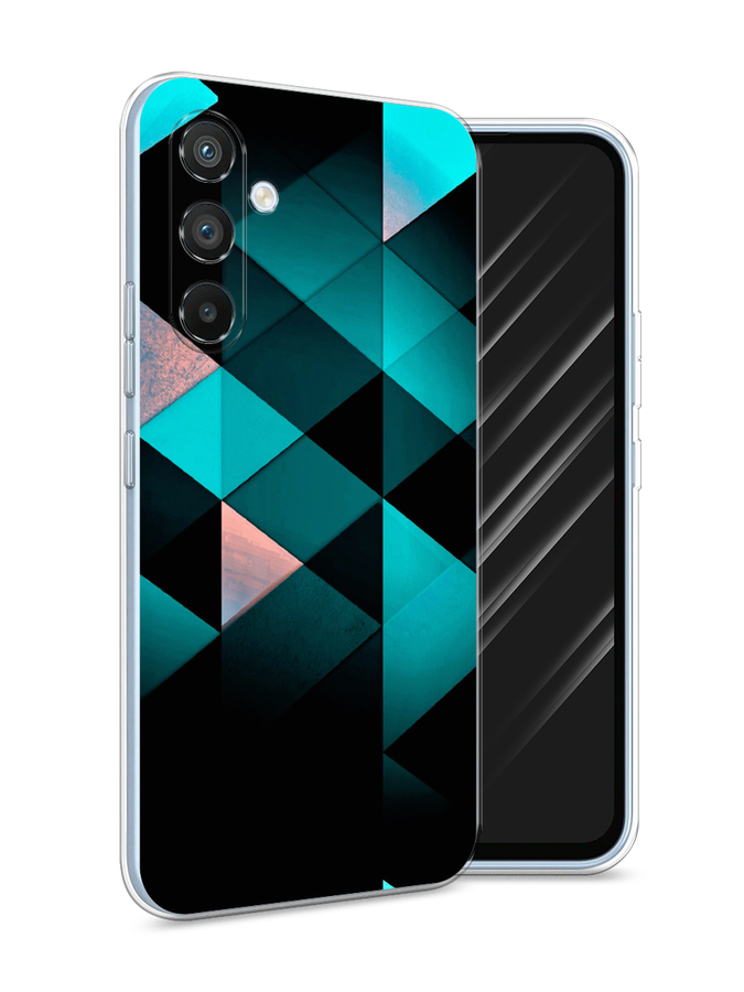 

Чехол Awog на Samsung Galaxy A54 "Геометрия 16", Голубой;черный, 2107750-3