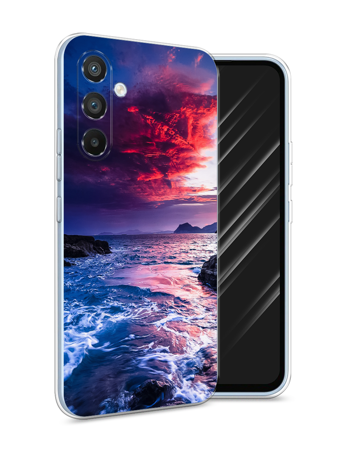 

Чехол Awog на Samsung Galaxy A54 "Волны 1", Розовый;синий, 2107750-4