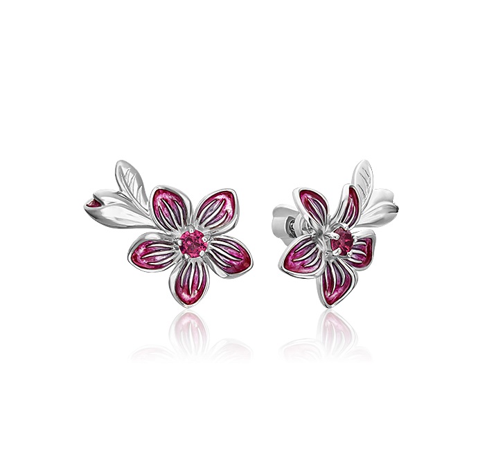

Серьги пусеты из серебра с гранатом PLATINA jewelry 02-4793-00-204-0200-69, 02-4793-00-204-0200-69