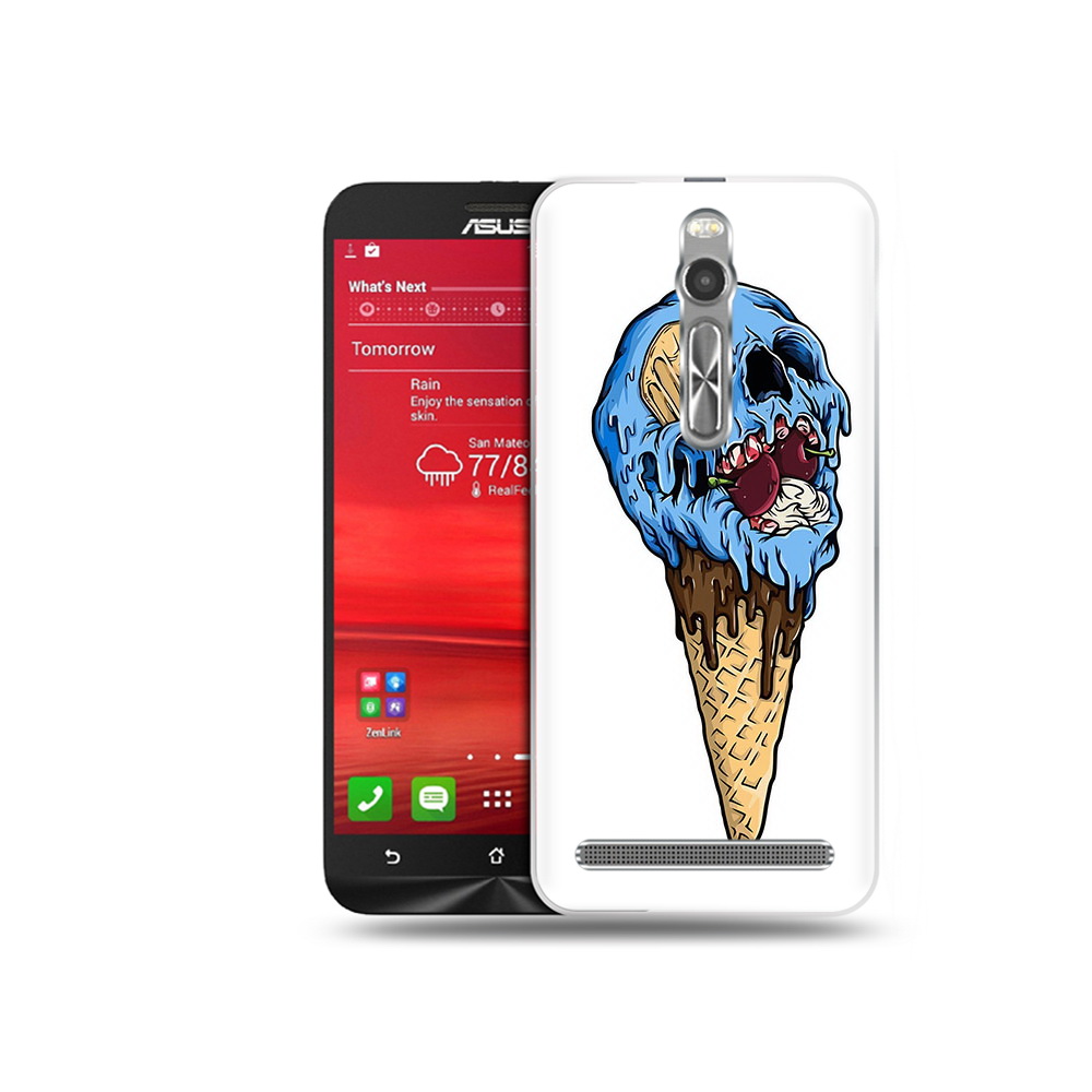 

Чехол MyPads Tocco для Asus Zenfone 2 (ZE550ML) мороженное череп (PT11329.657.484), Прозрачный, Tocco