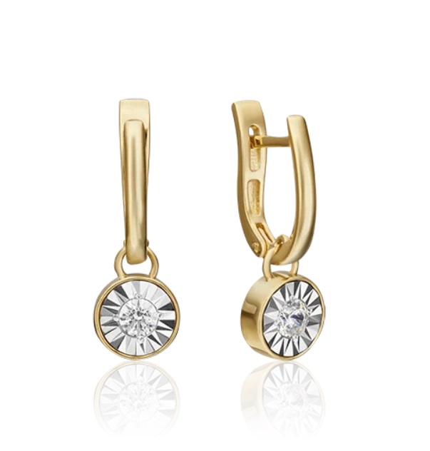 

Серьги подвески из золота с бриллиантом PLATINA jewelry 02-4531-00-101-1121-30, 02-4531-00-101-1121-30