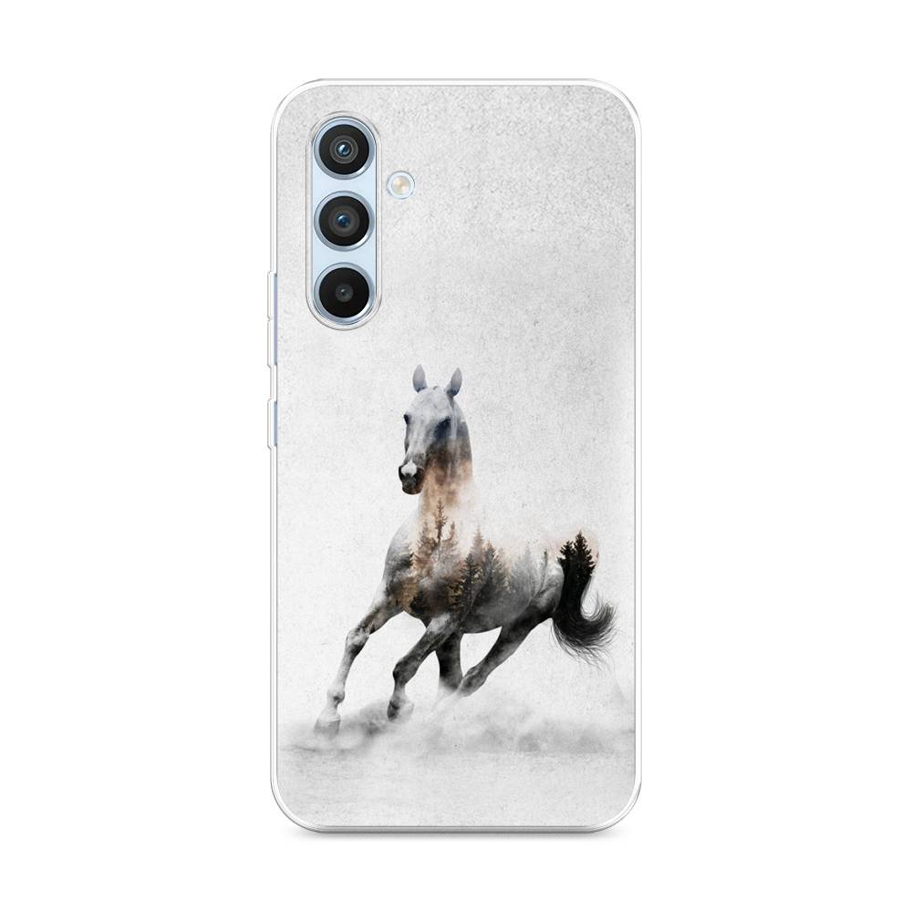 

Чехол Awog на Samsung Galaxy A54 "Лошадь лес", Серый;черный, 2107750-2