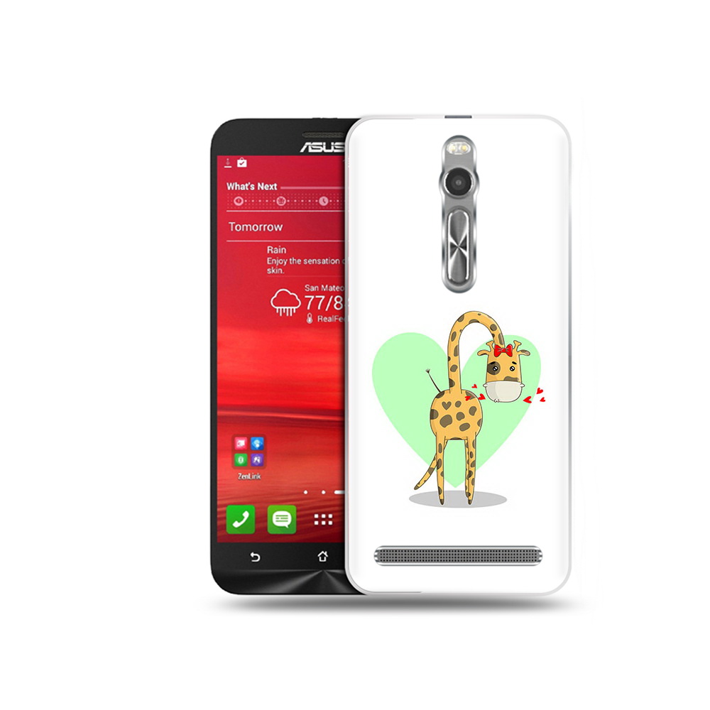 Чехол MyPads Tocco для Asus Zenfone 2 (ZE550ML) Влюбленный жираф 14 февраля