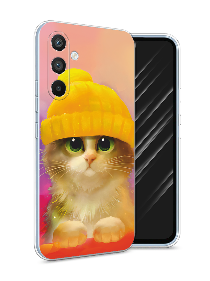 

Чехол Awog на Samsung Galaxy A54 "Котенок в желтой шапке", Желтый, 2107750-2