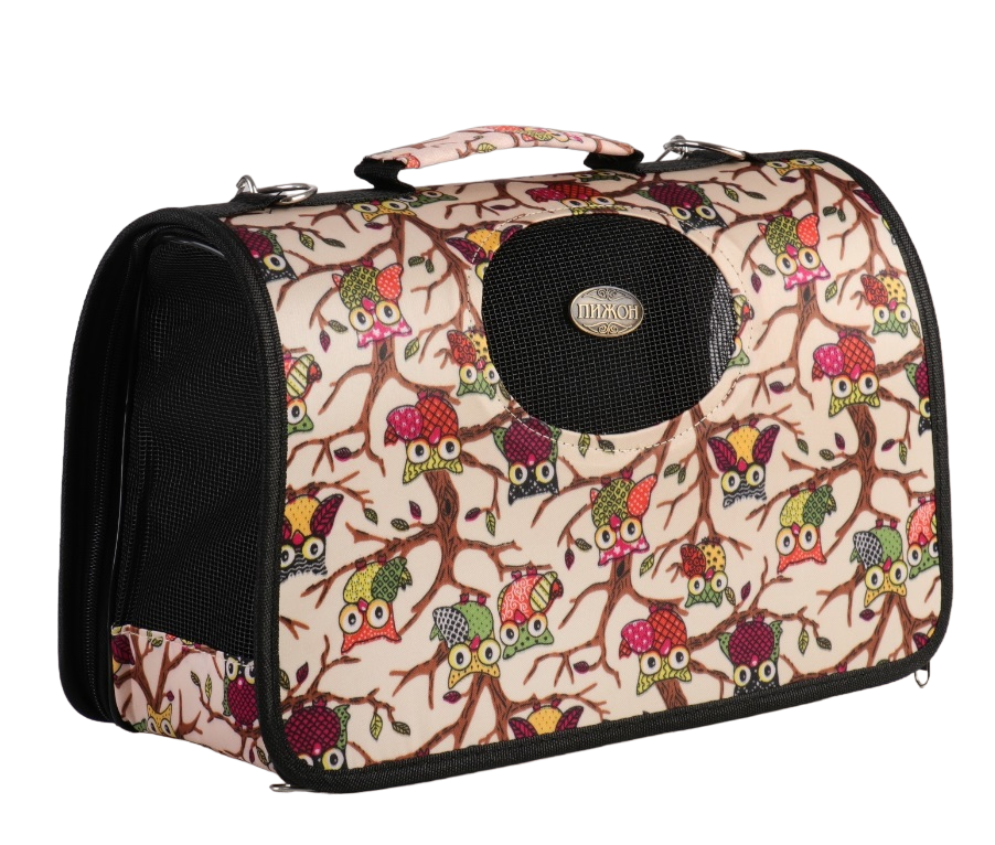 

Переноска для животных Пижон Совы каркасная 45х21х27 см, Сумка, каркасная, "Совы", размер М, 45х21х27 см