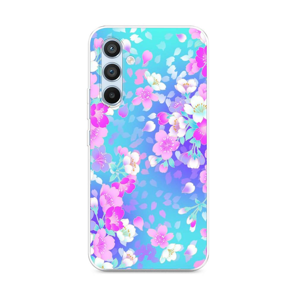 

Чехол Awog на Samsung Galaxy A54 "Яблоневые цветы", Голубой;розовый;белый, 2107750-8