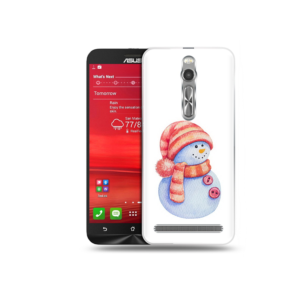 Чехол MyPads Tocco для Asus Zenfone 2 (ZE550ML) Веселый снеговик (PT11329.657.44)