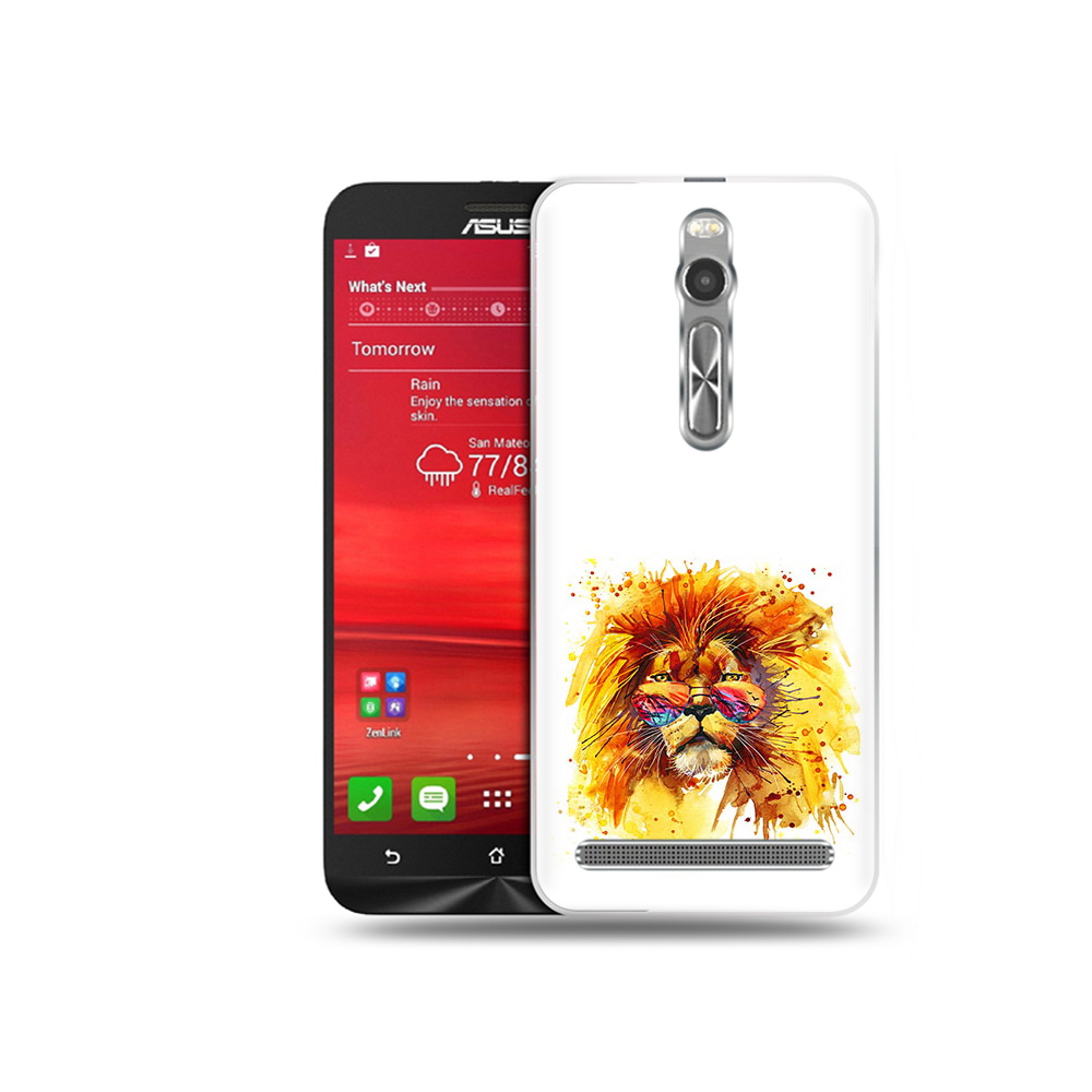 Чехол MyPads Tocco для Asus Zenfone 2 (ZE550ML) лев в очках (PT11329.657.436)