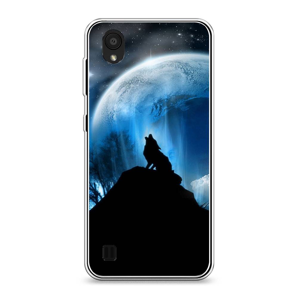 

Чехол на ZTE Blade A5 (2019) "Волк 2", Синий;черный;белый, 133050-1