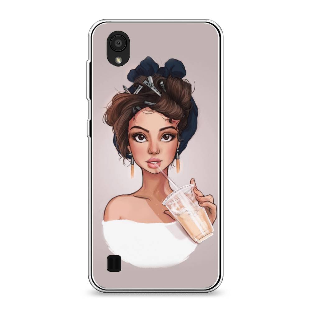 

Чехол на ZTE Blade A5 (2019) "Девушка с фраппе", Серый, 133050-6