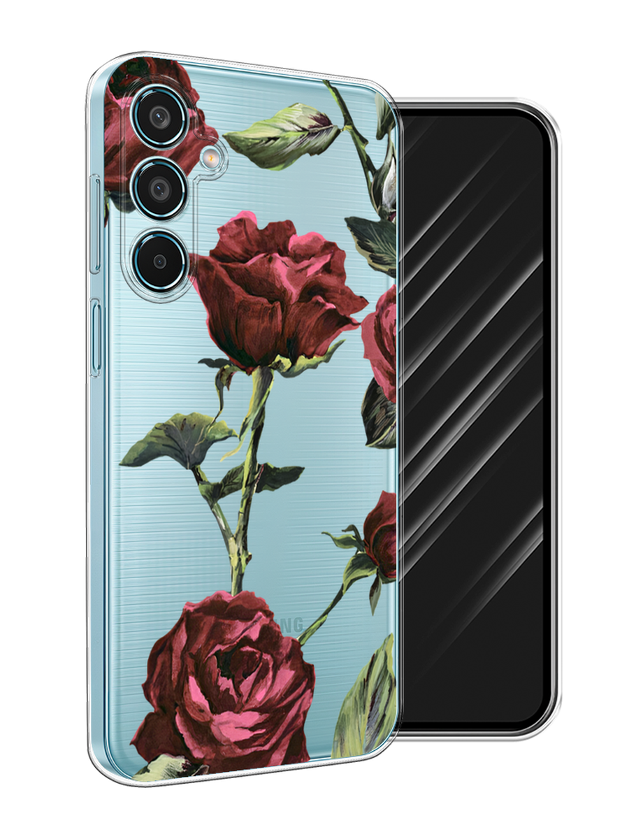 

Чехол Awog на Samsung Galaxy M35 "Бордовые розы фон", Бордовый, 2110050-1