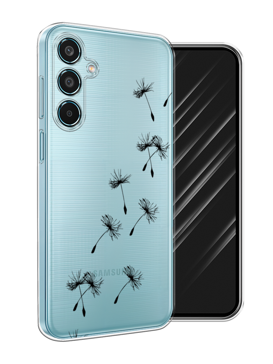 

Чехол Awog на Samsung Galaxy M35 "Летящие одуванчики", Черный, 2110050-1