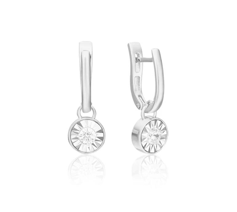 

Серьги подвески из белого золота с бриллиантом PLATINA jewelry 02-4531-00-101-1120-30, 02-4531-00-101-1120-30