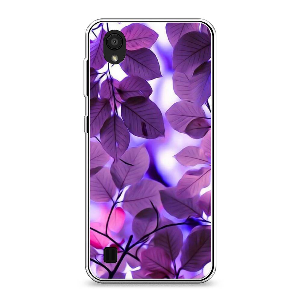 

Чехол на ZTE Blade A5 (2019) "Сиреневые листики", Фиолетовый;голубой, 133050-2