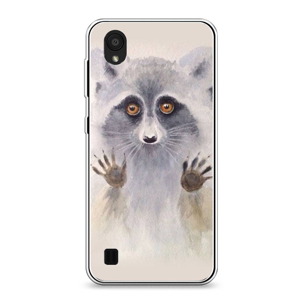 

Чехол на ZTE Blade A5 (2019) "Енот за стеклом", Бежевый;серый, 133050-4