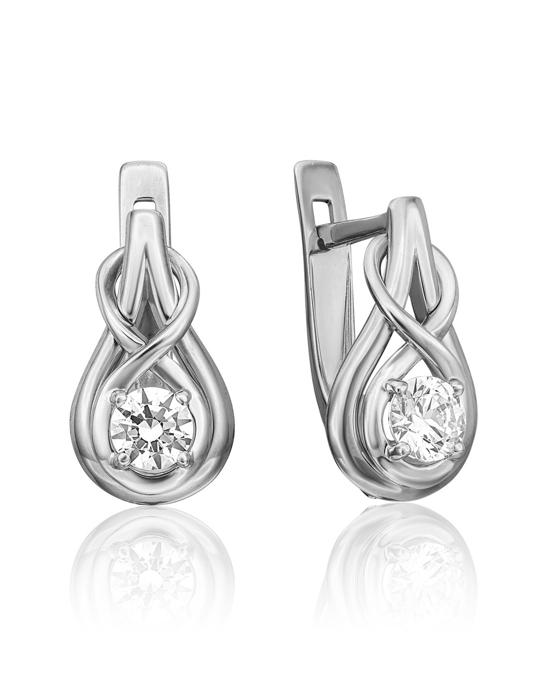 

Серьги из белого золота с бриллиантом PLATINA jewelry 02-4467-00-101-1120-30, 02-4467-00-101-1120-30