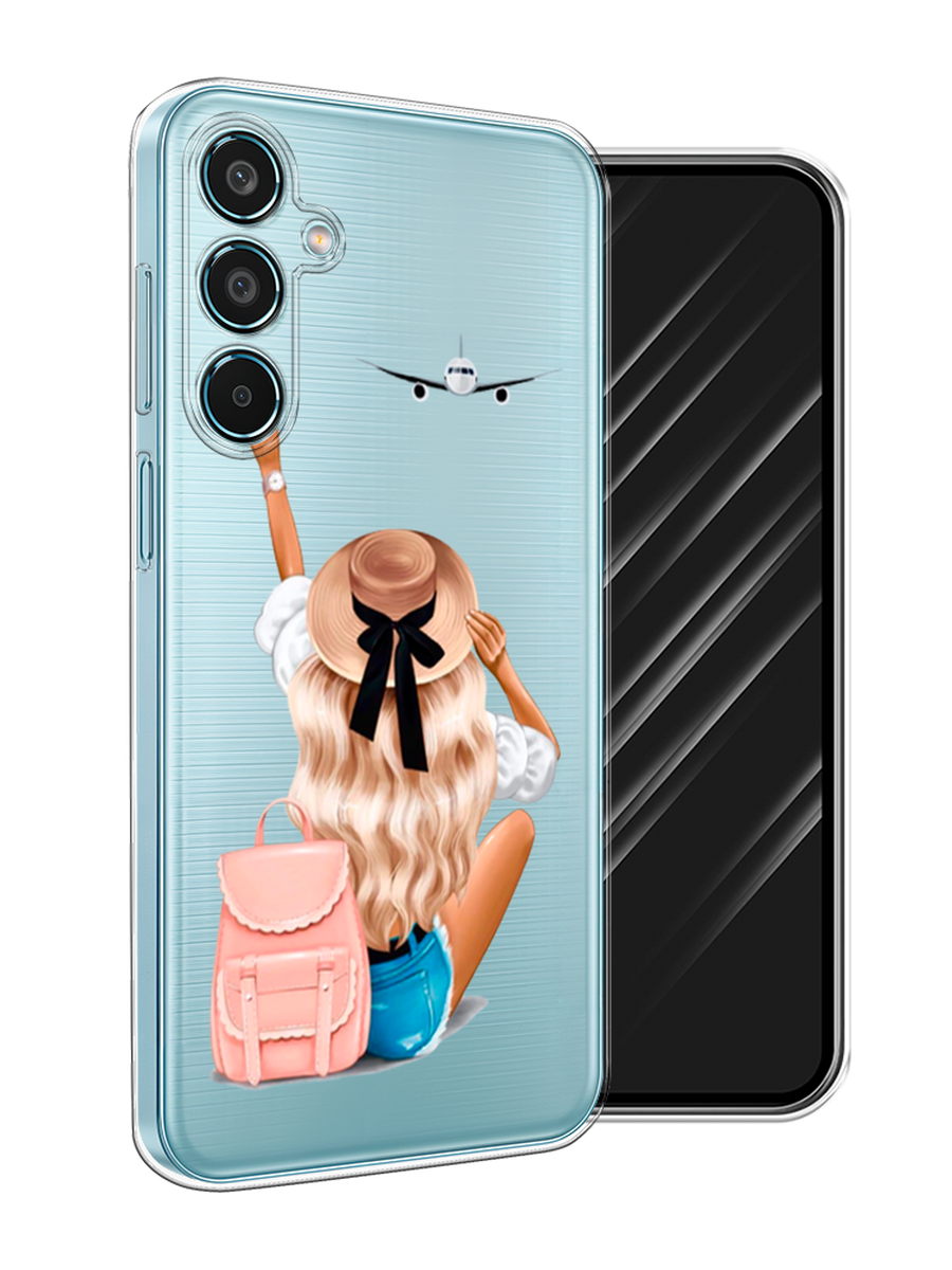 

Чехол Awog на Samsung Galaxy M35 "Автостопом самолетом", Бежевый;белый, 2110050-1