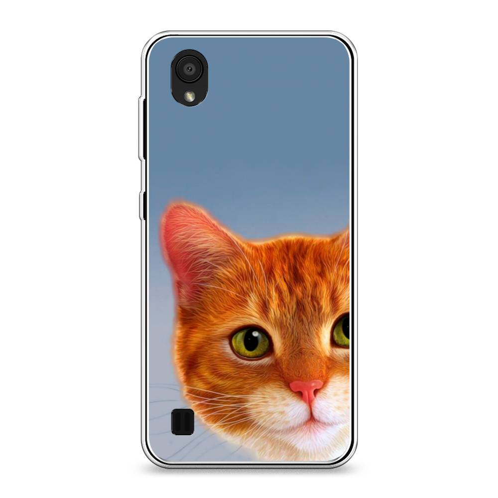 

Чехол на ZTE Blade A5 (2019) "Любопытный котик", Коричневый, 133050-1