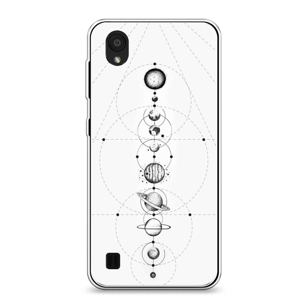 

Чехол на ZTE Blade A5 (2019) "Парад планет", Серый, 133050-2