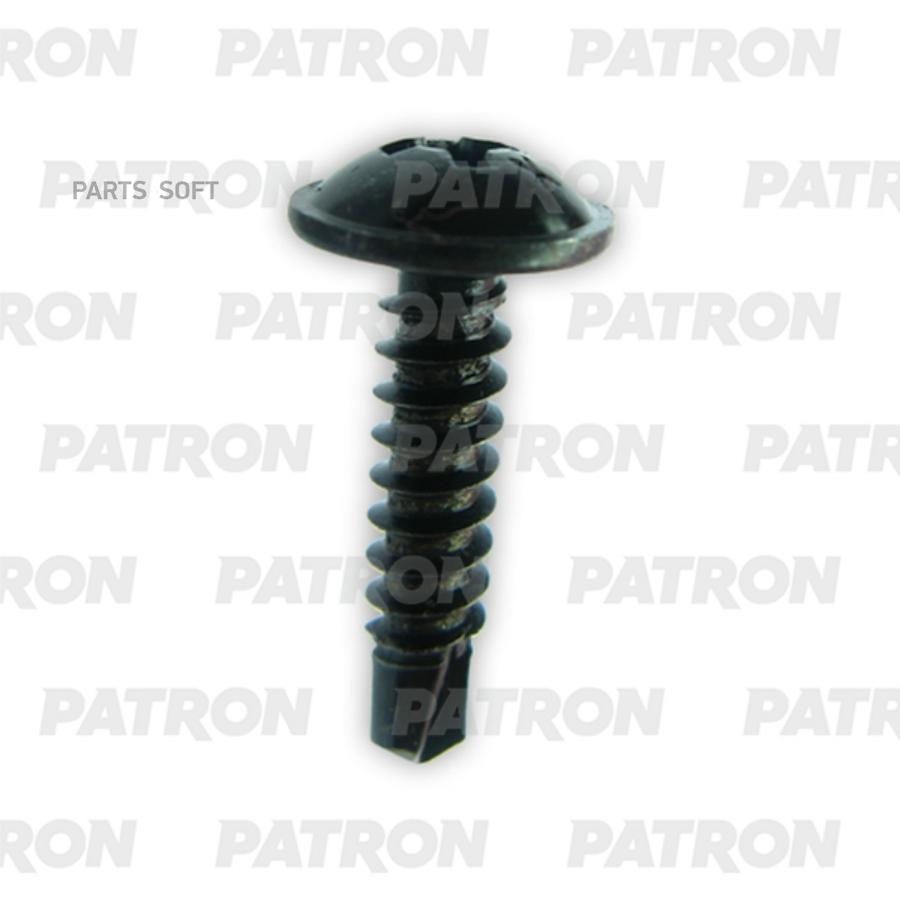 PATRON P37-3314T Винт металлический широкий винт Phillips, черный 4,8X25мм  10шт