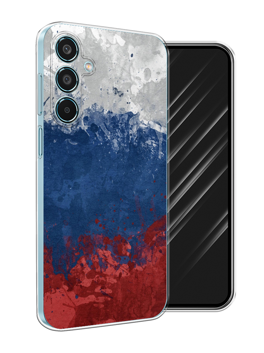 

Чехол Awog на Samsung Galaxy M35 "Флаг России неровный", Белый;синий;красный, 2110050-1