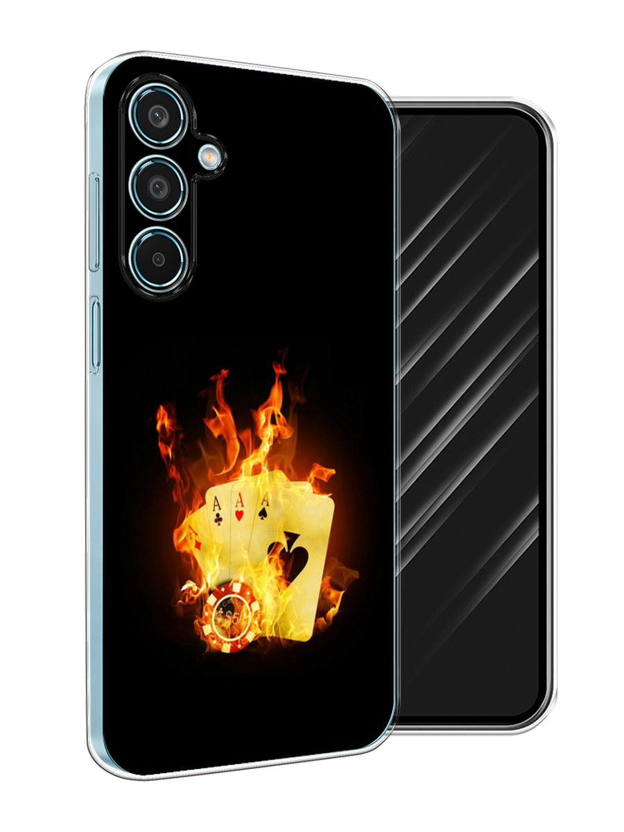 

Чехол Awog на Samsung Galaxy M35 "Горящие карты", Черный;оранжевый, 2110050-1