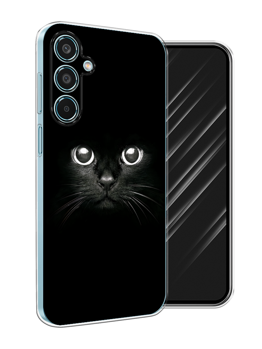 

Чехол Awog на Samsung Galaxy M35 "Взгляд черной кошки", Черный;белый;серый, 2110050-1