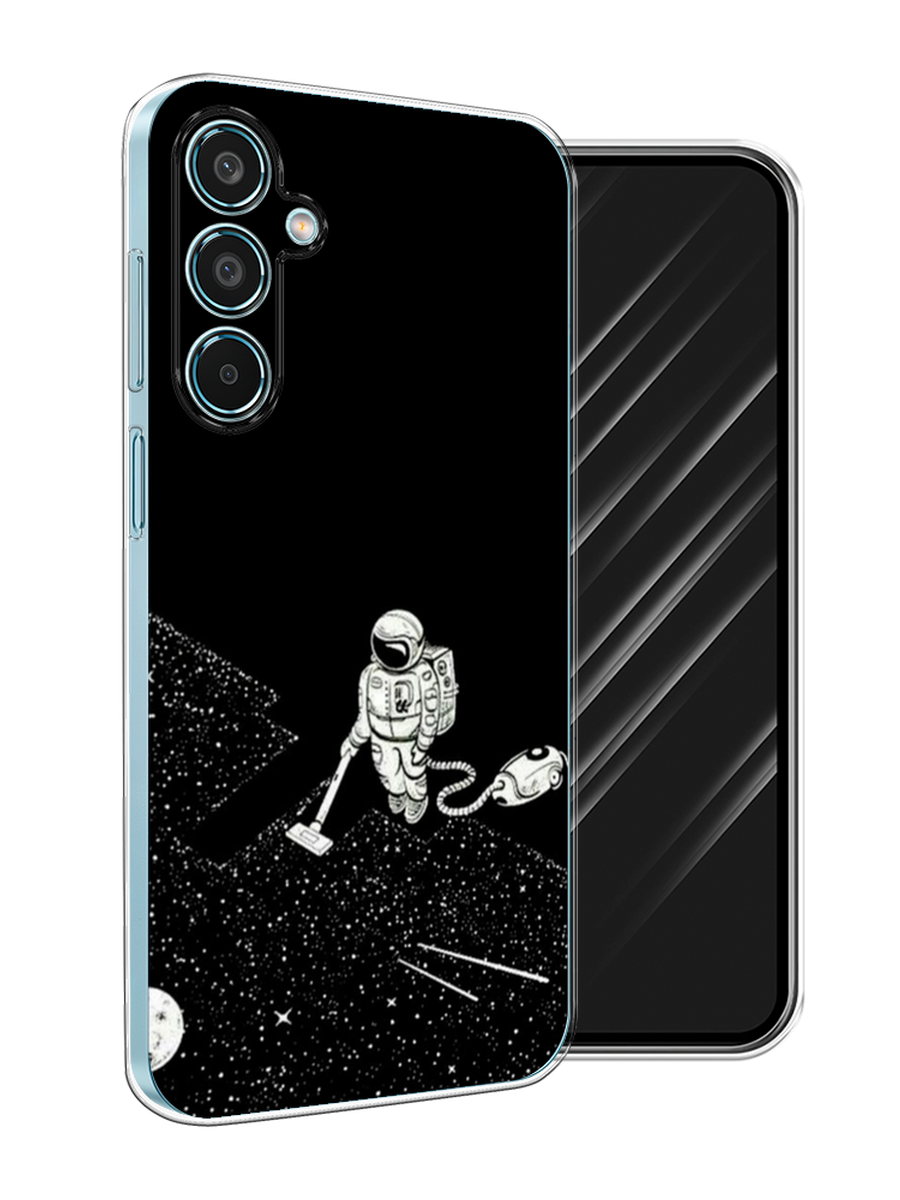

Чехол Awog на Samsung Galaxy M35 "Космонавт с пылесосом", Белый, 2110050-1
