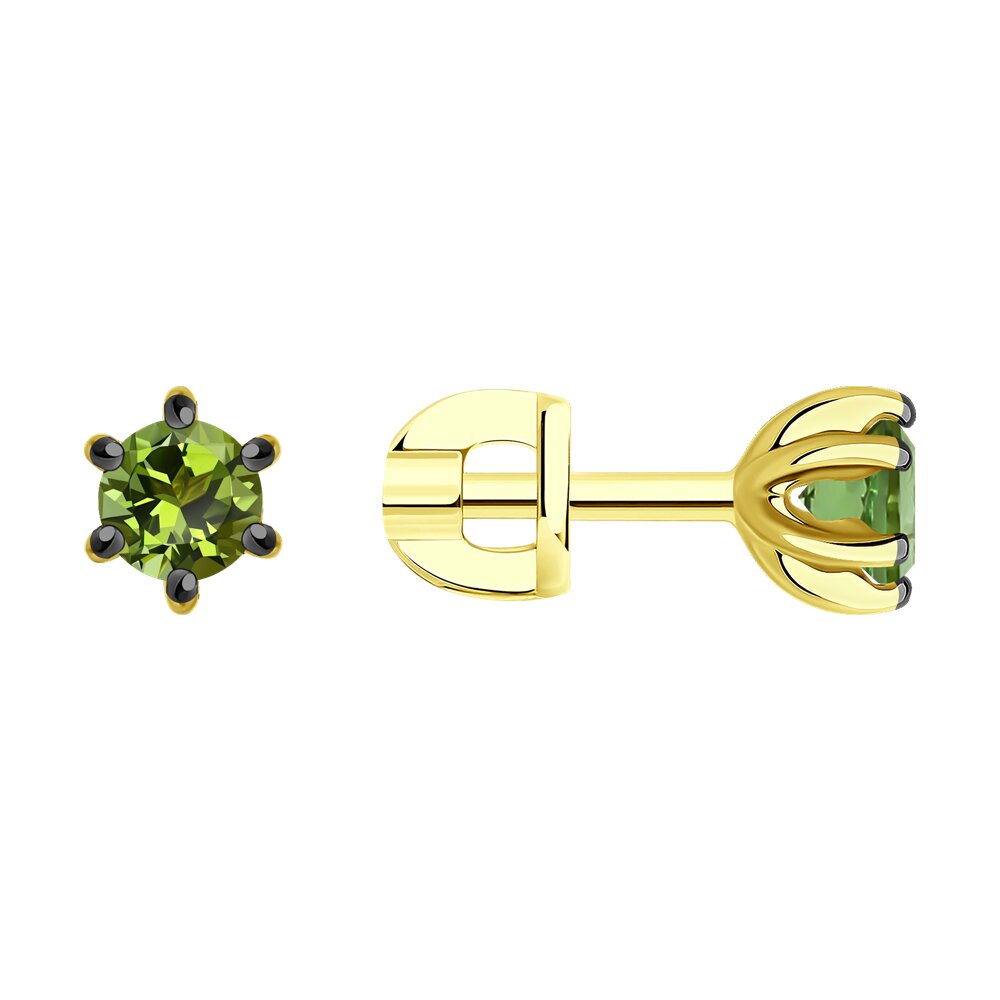 

Серьги из желтого золота с турмалином Diamant 53-222-01656-3, 53-222-01656-3