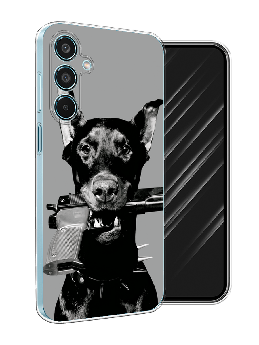 

Чехол Awog на Samsung Galaxy M35 "Доберман", Серый, 2110050-1