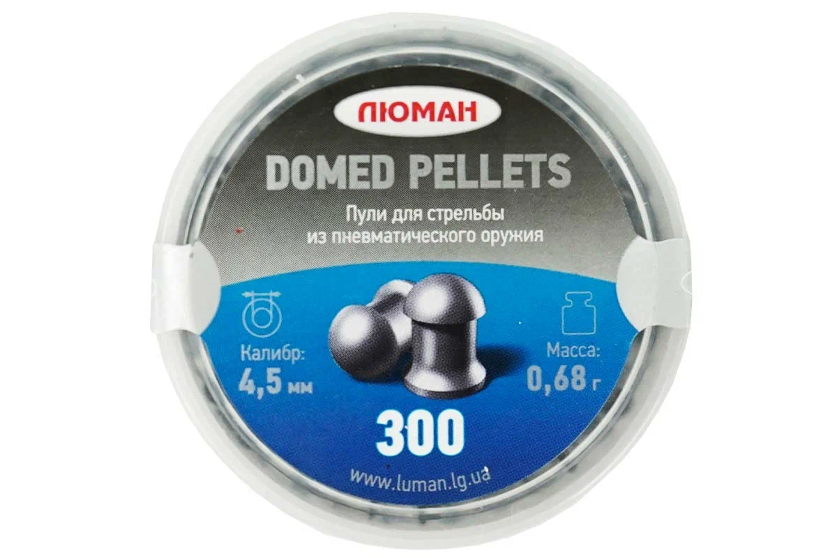 Пули для пневматики Люман Domed pellets 068 г 45 мм 300 шт 603₽