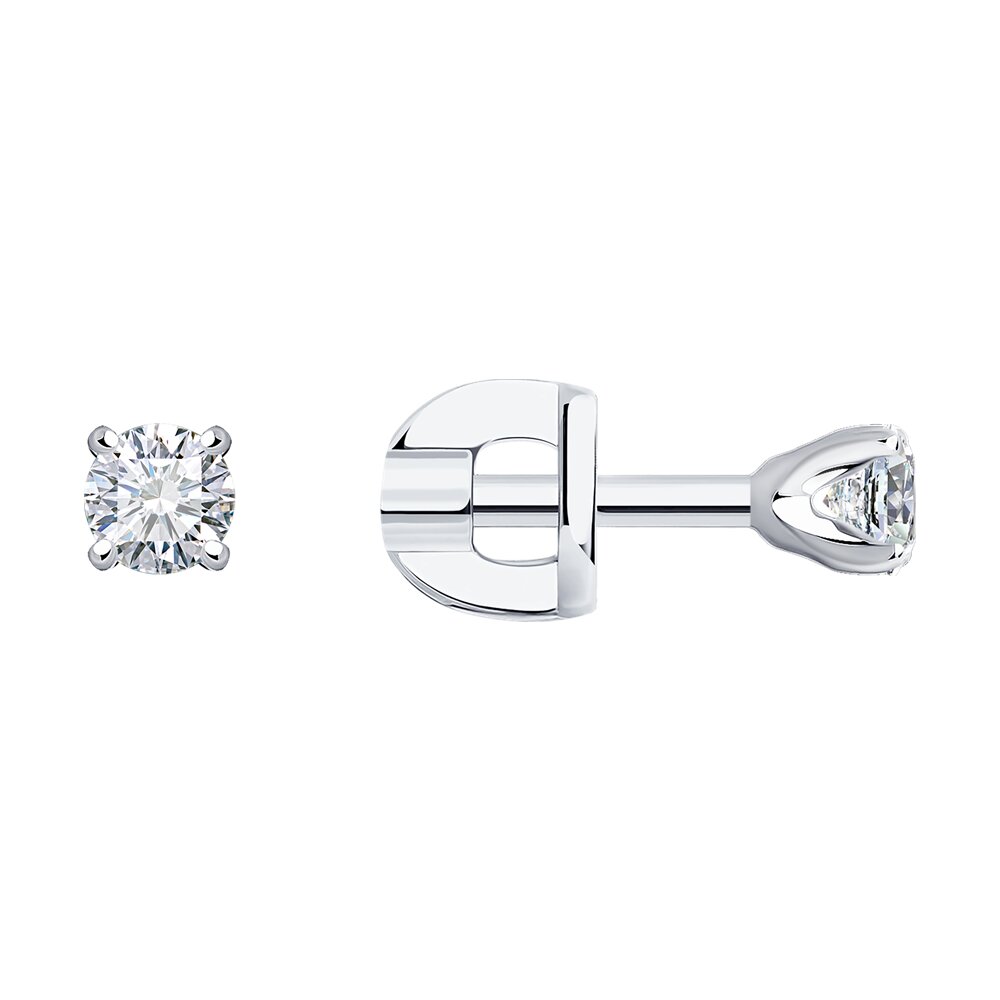 

Серьги из белого золота с бриллиантом Diamant 52-222-01748-1, 52-222-01748-1
