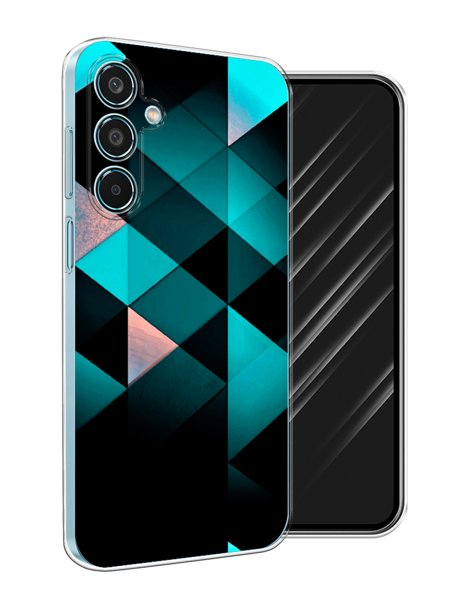 

Чехол Awog на Samsung Galaxy M35 "Геометрия 16", Бирюзовый;черный, 2110050-1