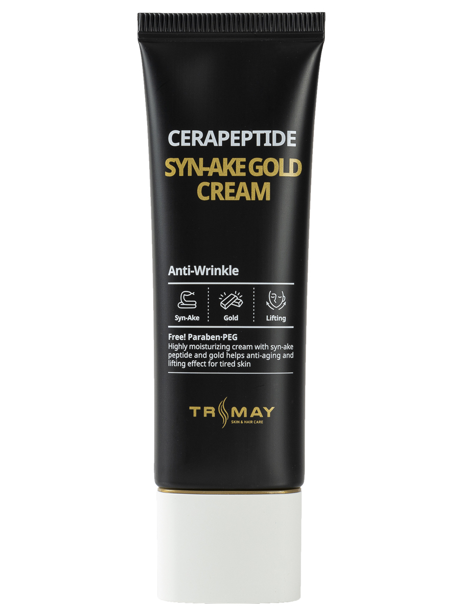 фото Антивозрастной крем с пептидом змеиного яда trimay cerapeptide syn-ake gold cream 50 гр