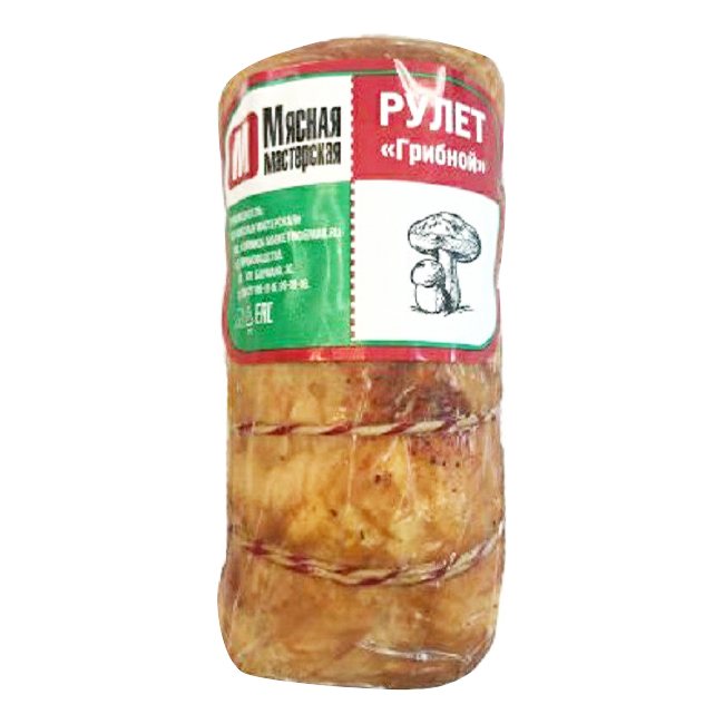 

Рулет куриный варено-копченый Мясная мастерская Грибной +-700 г