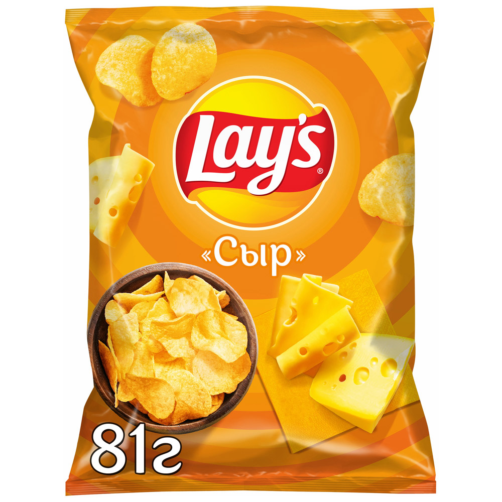 Чипсы Lay's  из натурального картофеля сыр 81 г