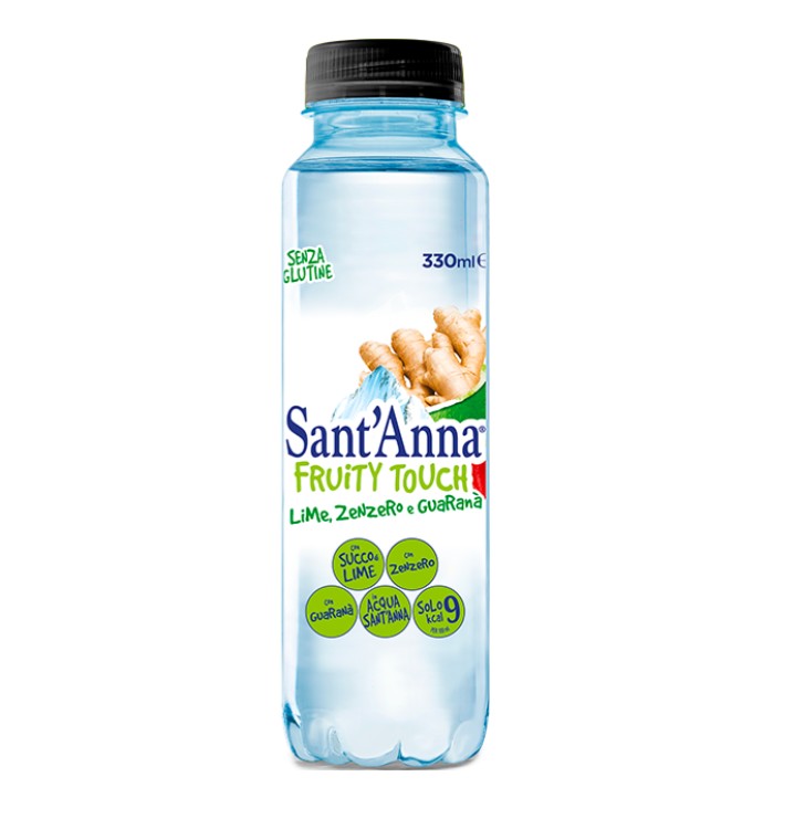 Вода питьевая SantAnna негазированная Lime Zenzero & Guarana, 0,33 л х 12 шт