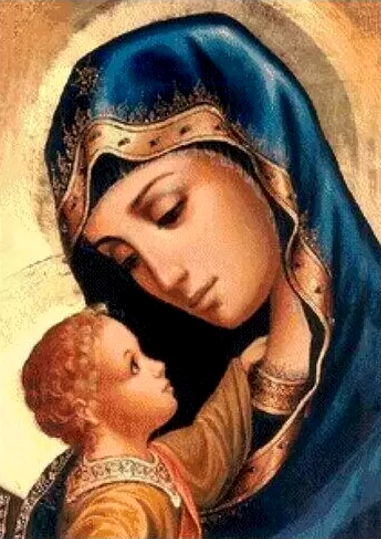 

Картина по номерам Две картинки Изображение Матери Божьей на подрамнике 40x50, Изображение Матери Божьей